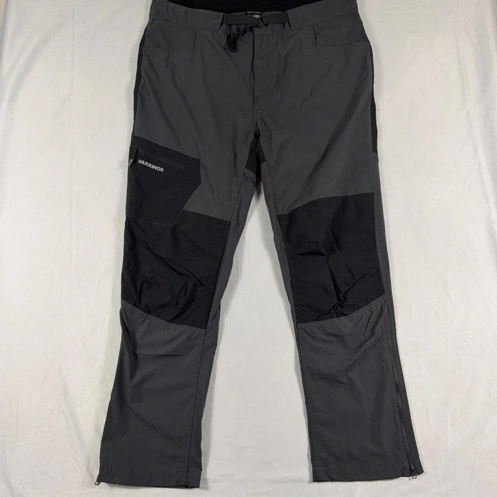 Karrimor Elite Hiking Pants Nylon Stretch Techwear Trousers‎ 3XL Grey Black Mens